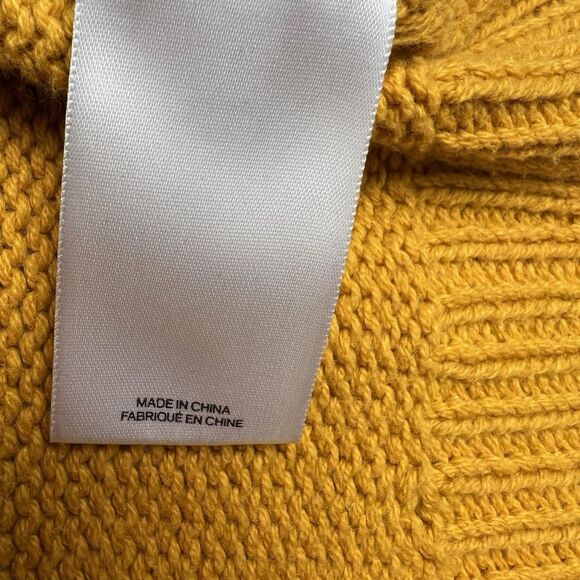 Express Fair Isle Sweater Women’s Size M With plush Linf Sleeves Yellow Gray - Picture 7 of 9